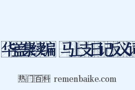 华盖集续编·马上支日记反义词是什么意思的图片